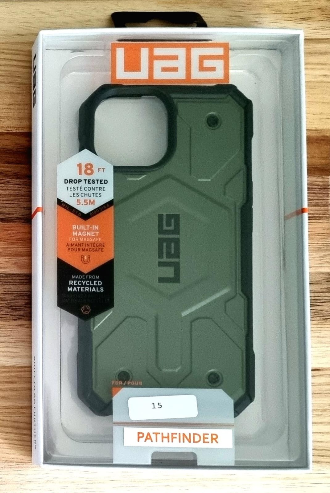 UAG Pathfinder iPhone 15 Case - Olive Drab
